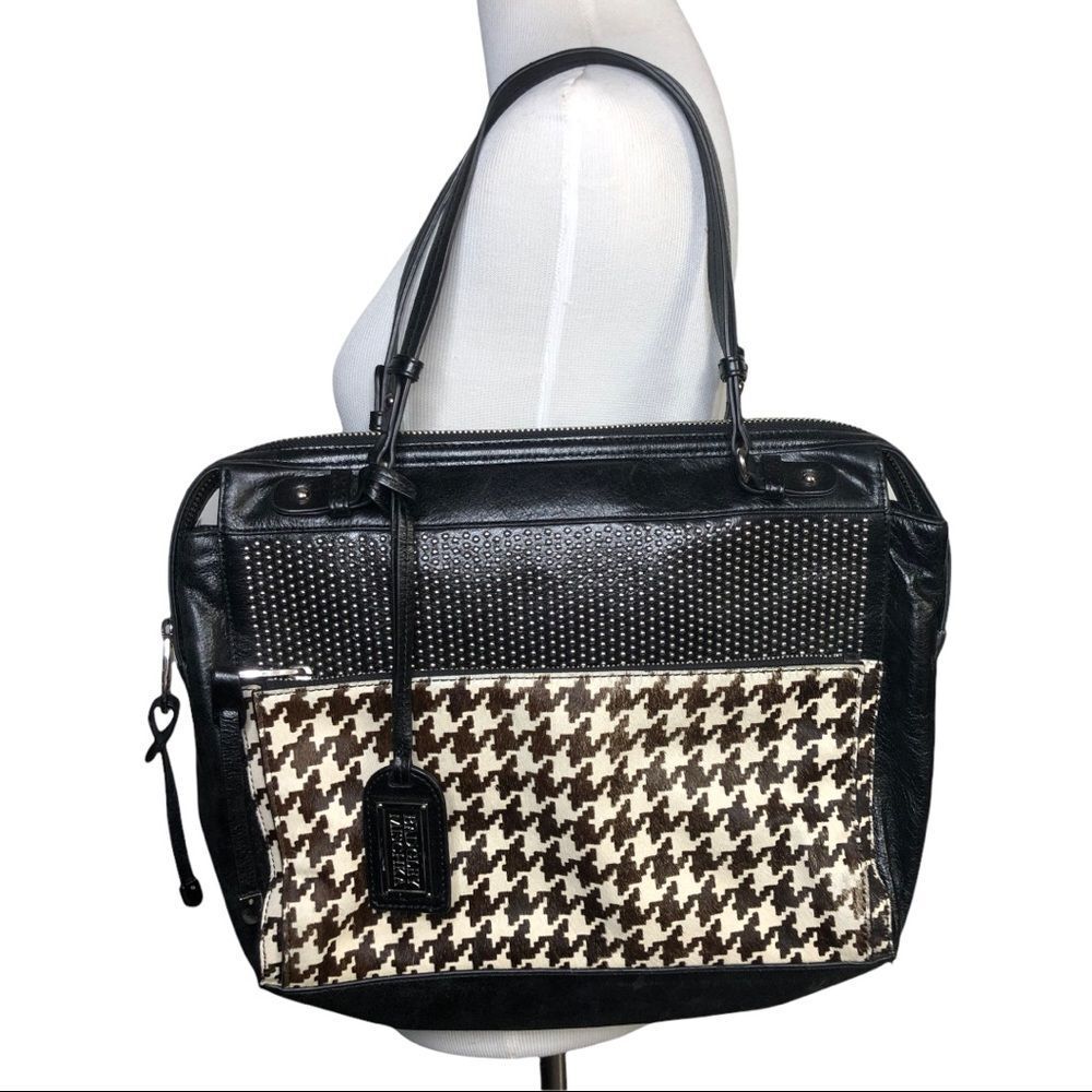 Badgley Mischka Black and White Houndstooth Bag